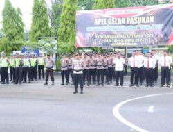 Kapolres Tebo Pimpin Apel Gelar Pasukan: Operasi Pangamana Natal 2023 dan Tahun Baru 2024