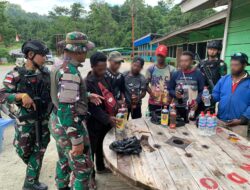 Satgas Yonif 122/TS, Berhasil Menggagalkan dan Mengaman Penyelundupan Miras