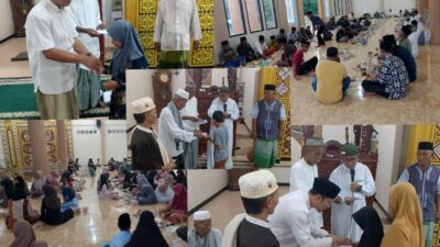 Pengurus Masjid Nurul Jalal Sungai Bengkal Buka Bersama dan Santunan Anak Yatim/Piatu