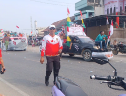 Karnaval Rayakan HUT RI ke-79 di Kecamatan Tebo Ilir, Kapolsek dan Personel Lakukan Pengamanan