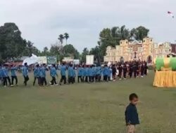 Pawai Takruf MTQ Tingkat Kecamatan Tebo Ilir di Desa Sungai Bengkal Barat Berlangsung Meriah