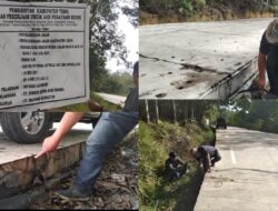 Parah!, Baru Selesai Dikerjakan, Jalan Rigit Beton Rimbo Ilir Rp. 5M V 500 meter, Alami Keretakan 16 Titik