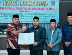 Paripurna DPRD Tebo: Fraksi Sampaikan Pendapat Akhir Rancangan APBD 2026