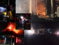 Kebakaran Toko Bangunan Milik Li Ming Quan di Desa Bangko Pintas Kerugian Mencapai 1.5 M