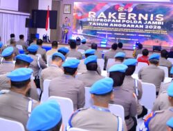Kapolda Jambi Tekankan Pengawasan Adaptif dan Humanis dalam Rakernis Bidpropam 2026