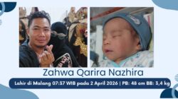 Kabar Bahagia, Andre Hariyanto Dikaruniai Anak Perempuan Bernama Zahwa Qarira Nazhira