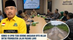 Usai Temui Kementerian hingga DPR RI, Komisi III DPRD Tebo Kembali Datangi Bappeda Jambi, Kawal Anggaran Jalan Padang Lamo