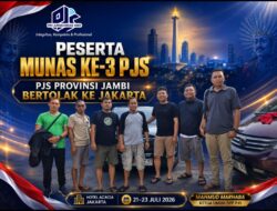 Munas ke 3, Delegasi PJS Jambi Bertolak ke Jakarta 