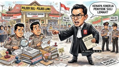 Adv. Chandra Makkawaru, S.Pd.,SH.,M.H. Soroti Kinerja Penyidik Polsek Suli