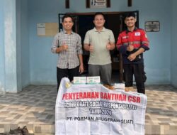 PT Porman Anugerah Sejati Salurkan Bantuan Peduli Karhutla Berupa Masker ke Sekolah-sekolah di Desa Lubuk Mandarsah