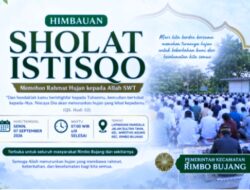 Rimbo Bujang Akan Gelar Salat Istisqa, 07 September 2026, di Wirotho Agung