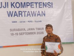 Penulis Buku Mutiara Hikmah Andre Hariyanto Lulus Uji Kompetensi Wartawan