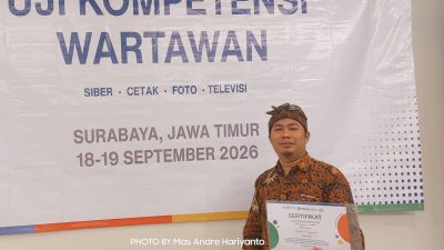 Penulis Buku Mutiara Hikmah Andre Hariyanto Lulus Uji Kompetensi Wartawan