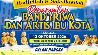 HUT ke-27 Kabupaten Tebo Makin Meriah, Moluccan Soul dari Ibu Kota, Band Triwa dan artis lainnya, Siap Hibur Masyarakat Tebo.